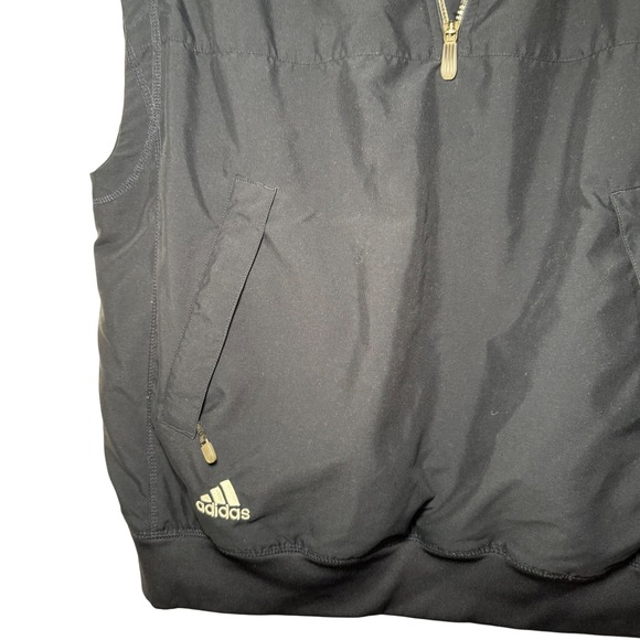 Adidas ClimaShell Wind Golf Vest Men's L Navy Half Zip Windbreaker Sleeveless - Picture 3 of 10